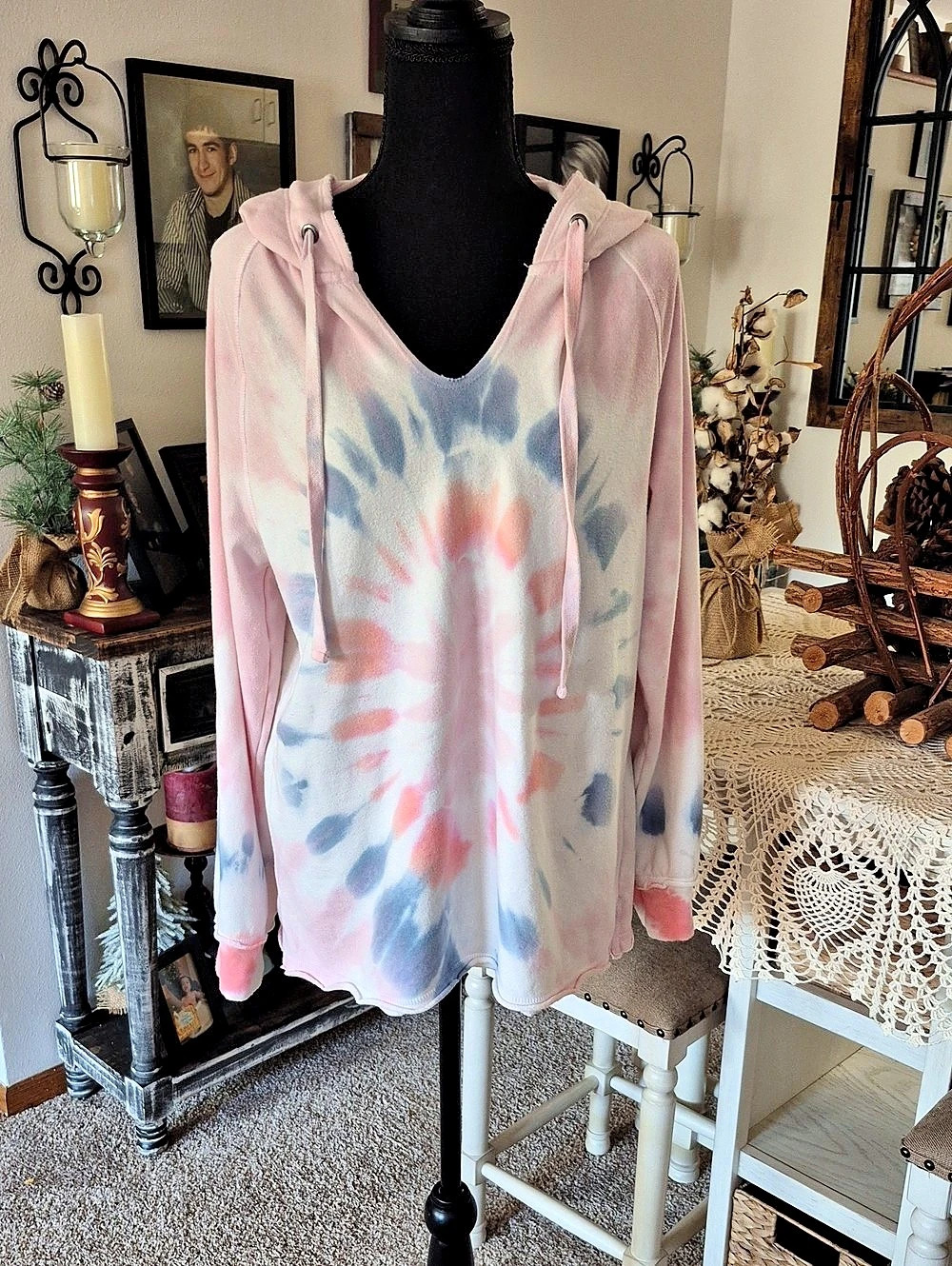 favorite Tie Dye Hoodie - Pink & Blue Tie Dye Hoodie